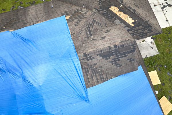 Storm Damage Roof Tarping in Sheboygan